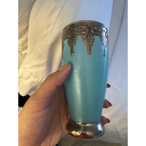 Lot of 7 Blue Glasses Cups Silver Medieval Middle Eastern Home Decor - Picture 3 of 8